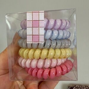 Girly Set Hair Coil Ties  6pc